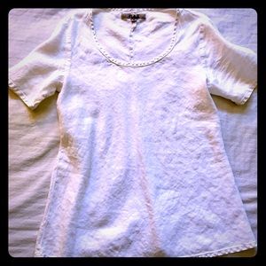 FLAX bias cut linen top xs